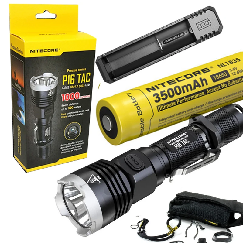 Nitecore P16 TAC 1000 люмен CREE XM L2 U3 светодиодный тактический фонарь охотничий поиск Torchs с