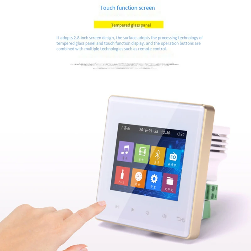 

Bluetooth Smart Control Music System Ceiling Speaker Modules Home Audio System Digital Stereo Amplifier in Wall for Hotel