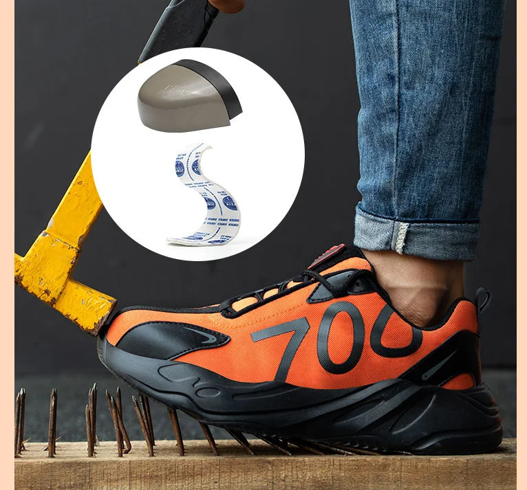 Защитные ботинки мужские дизайнерские кроссовки со стальным носком