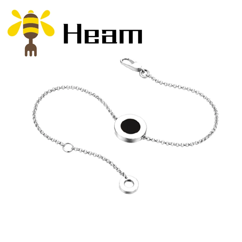 Heam original high quality 925 sterling silver Bulgaria bracelet for women round ceramic shape fashion classic couple jewelry - Окраска металла: style 2