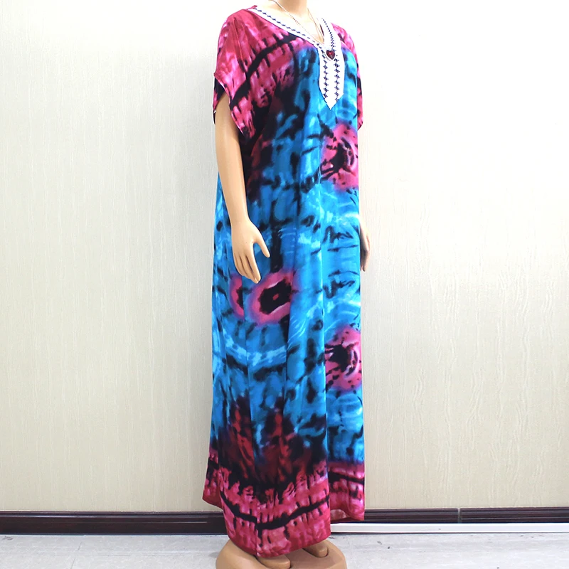 2019 модное чудесное красивое платье с рисунком 100% хлопок аппликация v-образный
