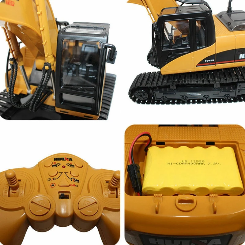 Huina 1550 1:14 2 4 ГГц 15Ch Rc автомобиль сплав экскаватор Rtr мальчик дети взрослые игрушки