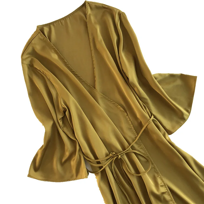 Женская пижама атласная ночная рубашка женская сексуальная с коротким рукавом и