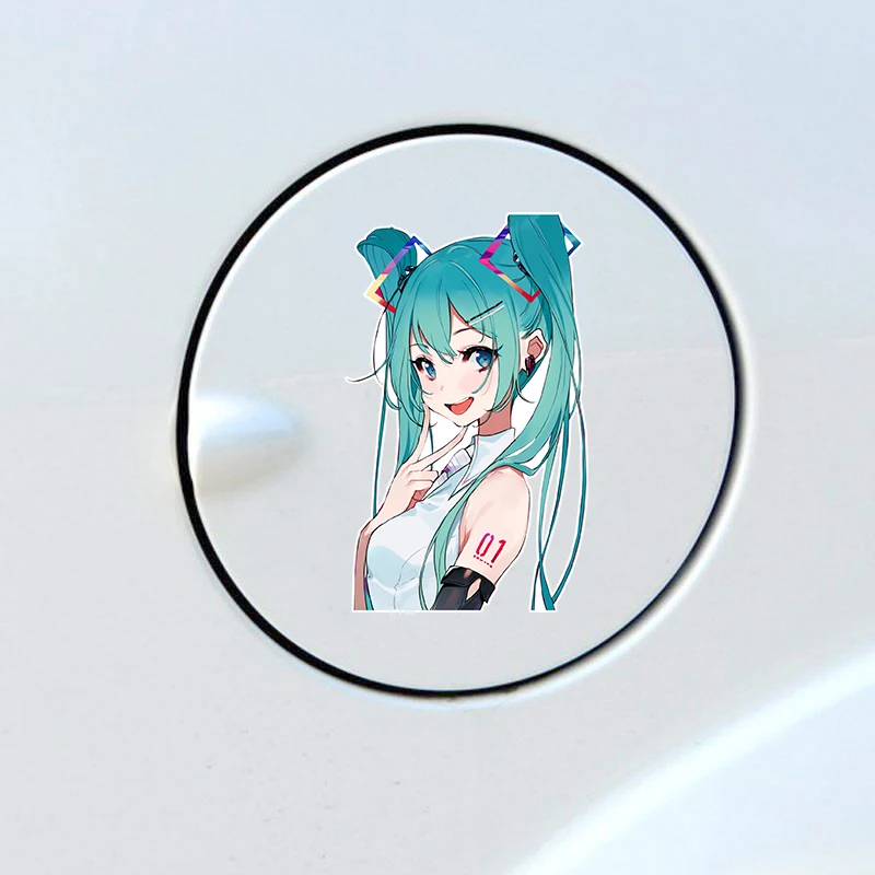 Аниме-наклейка Hatsune Miku 13 см украшение автомобиля водонепроницаемая наклейка
