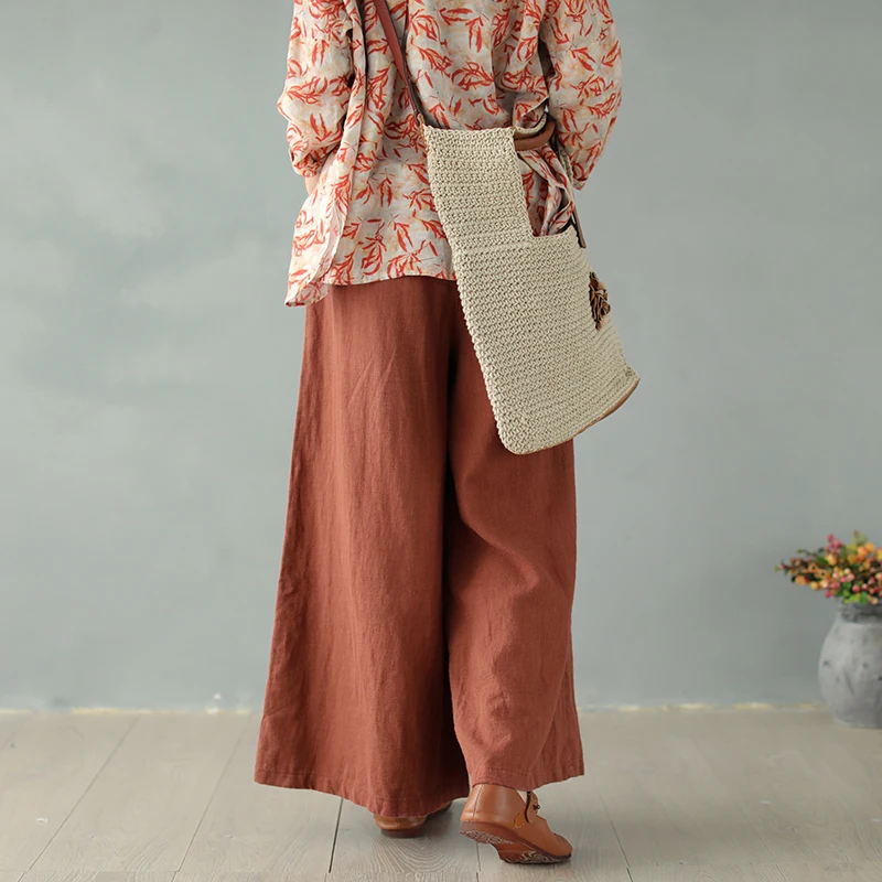 2020 Spring Pants Women Elastic Waist Loose Large size All-match Trousers Ladies New pocket Casual | Женская одежда