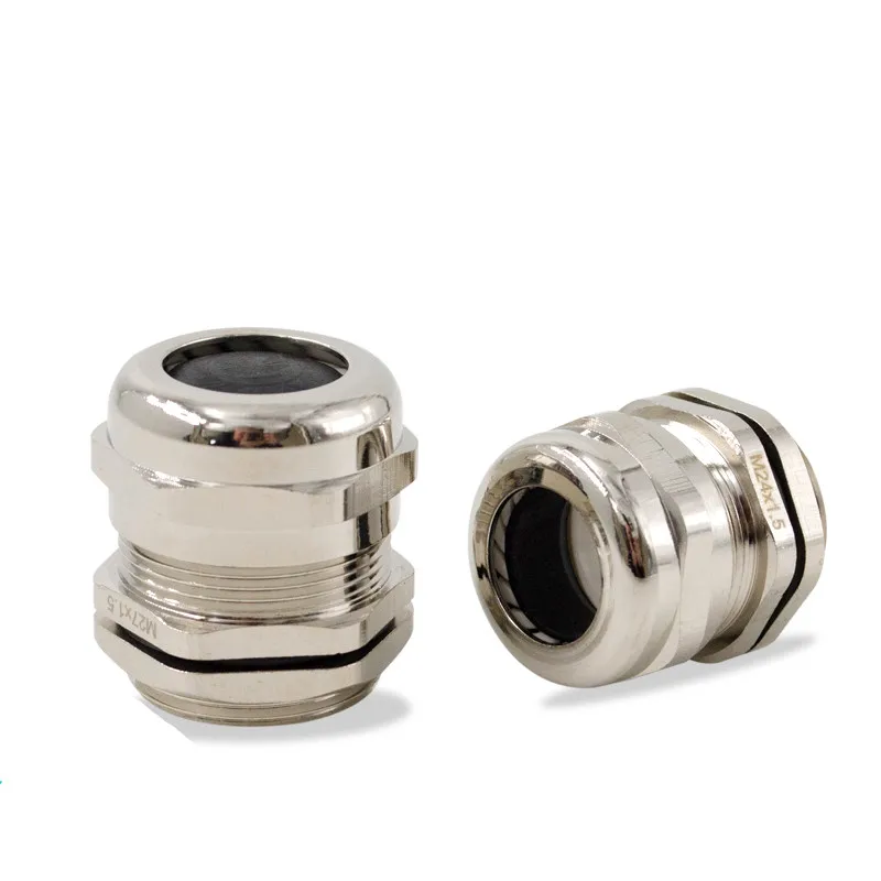 Никелевый латунный металлический кабельный ввод разъем M8 M30 водонепроницаемый