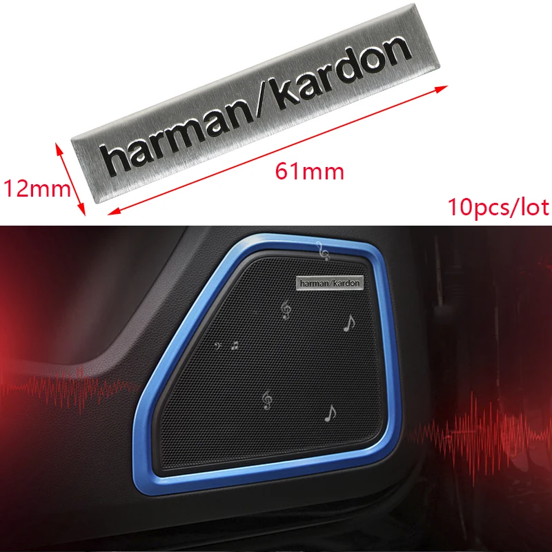 10 шт. harman kardon автомобильный аудио украшение подходит автомобильный стикер для Mercedes Benz W211 W203 W204 W210 W212 W220 AMG Cadillac CTS SRX ats