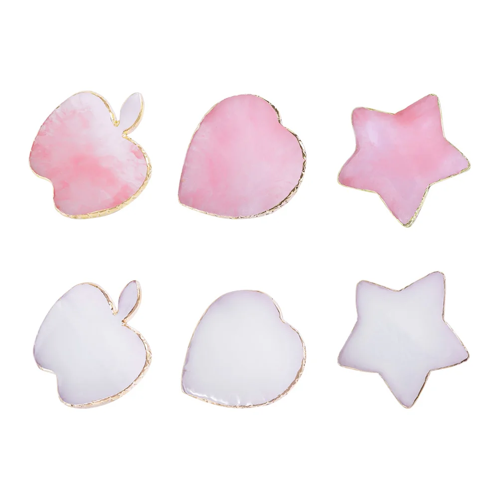 

Resin Nail Art Palette False Nail Tips Holder Plate Drawing Tools Stand Nail Color Palette for Nail Color Mixing Display