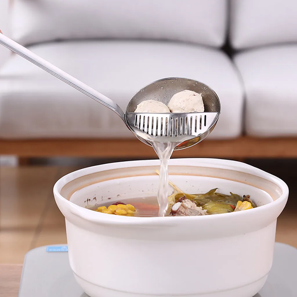 Большая ложка для супа Черпак из нержавеющей стали склеивающая дуршлаг лучшая