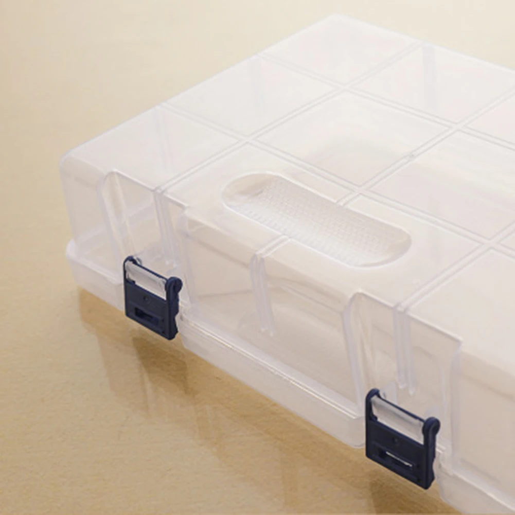 

Sturdy And Durable Plastic Storage Box Jewelry Bead Screw Organizer Container Case 22.3*15.4*4.8cm For Placing Rings, Beads