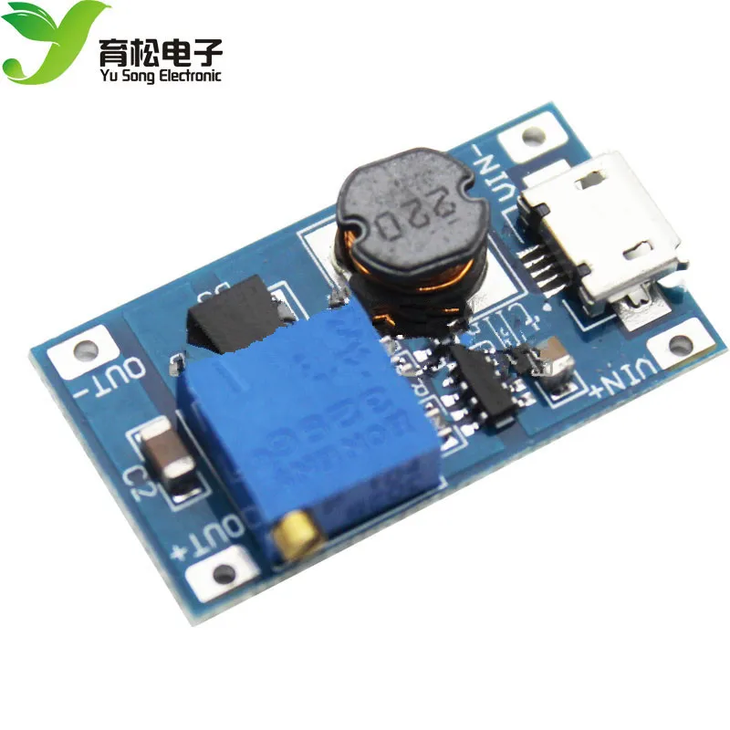 Плата усилителя 2А встроенный модуль широкий вход напряжения 2/24В подъем 5/9/12/28В