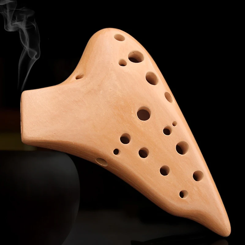 Горячая Распродажа AD 16 отверстий Alto C Ocarina терракотовый с защитной