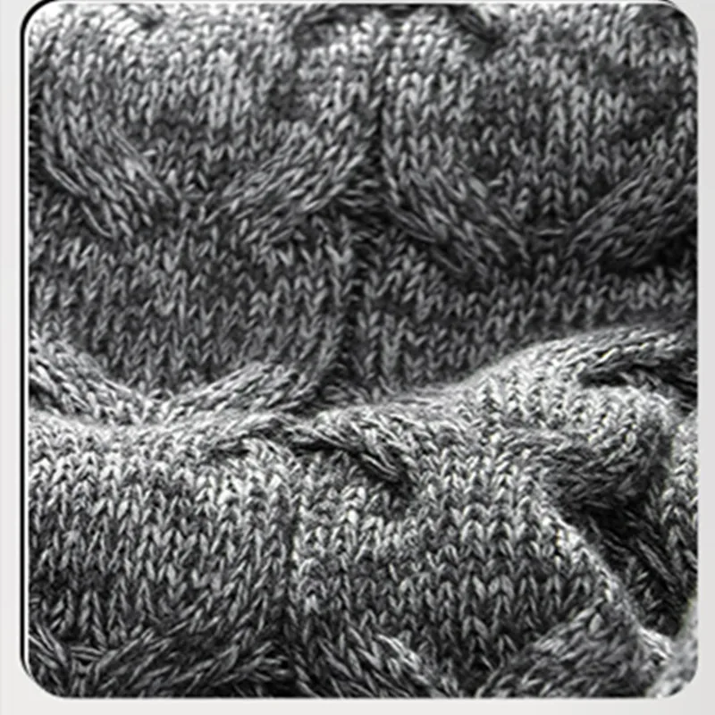 

Men's O-neck Cotton Pullover Autumn Winter Warm Solid Soft Spacious Thick Long Sleeve Clothes Knitted Casual Hombre Sweater