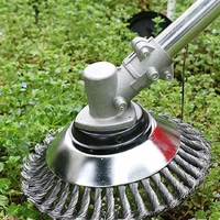 150mm steel wire grass trimmer head rounded edge weed trimmer head grass brush removal grass tray plate for lawnmower 2021
