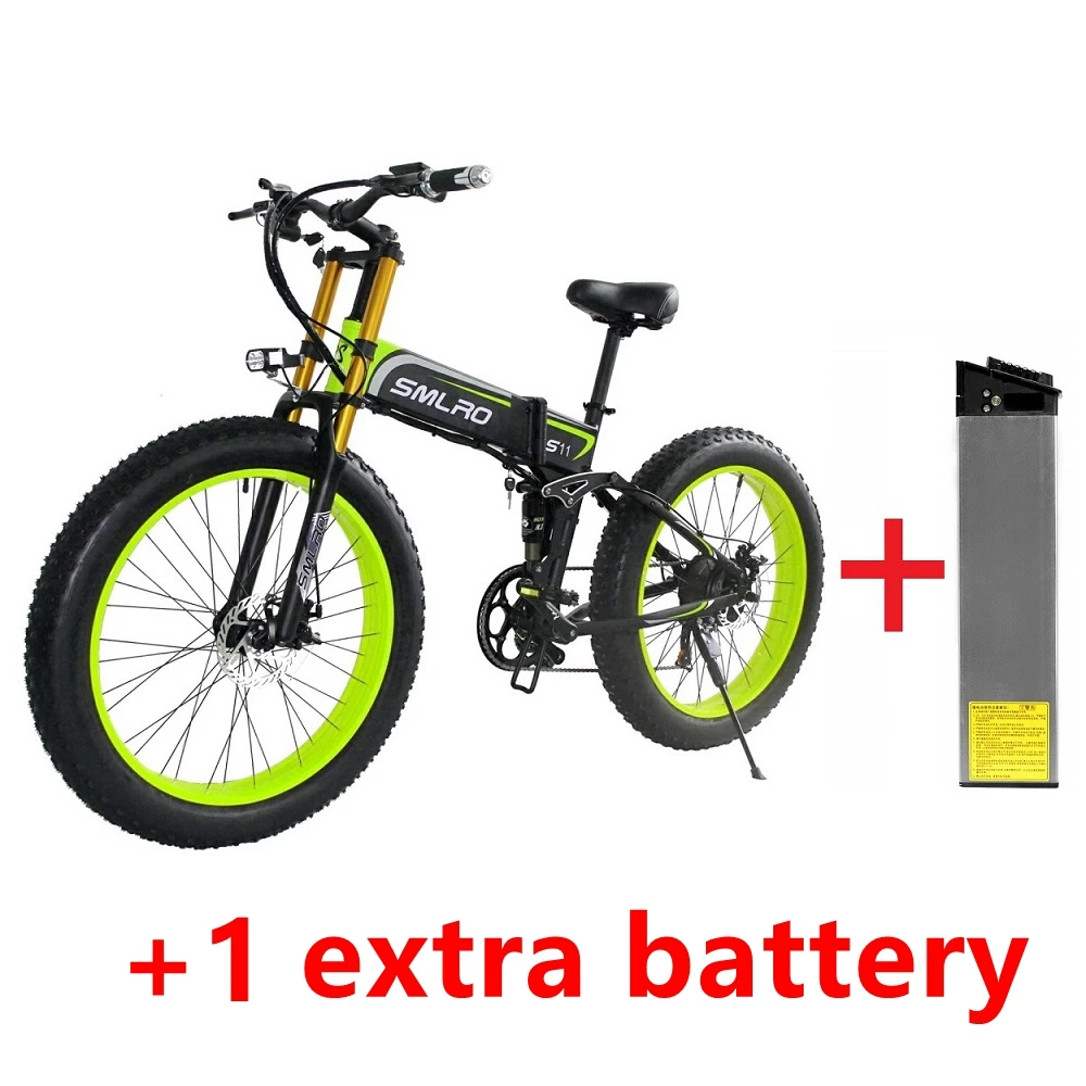 Günstig Elektrische Fahrrad 1000W Motor 13AH SAMSUNG Batterie Fett Reifen E-Bike Freies Verschiffen 21-Speed Hydraulische Bremse Elektrische Fahrrad