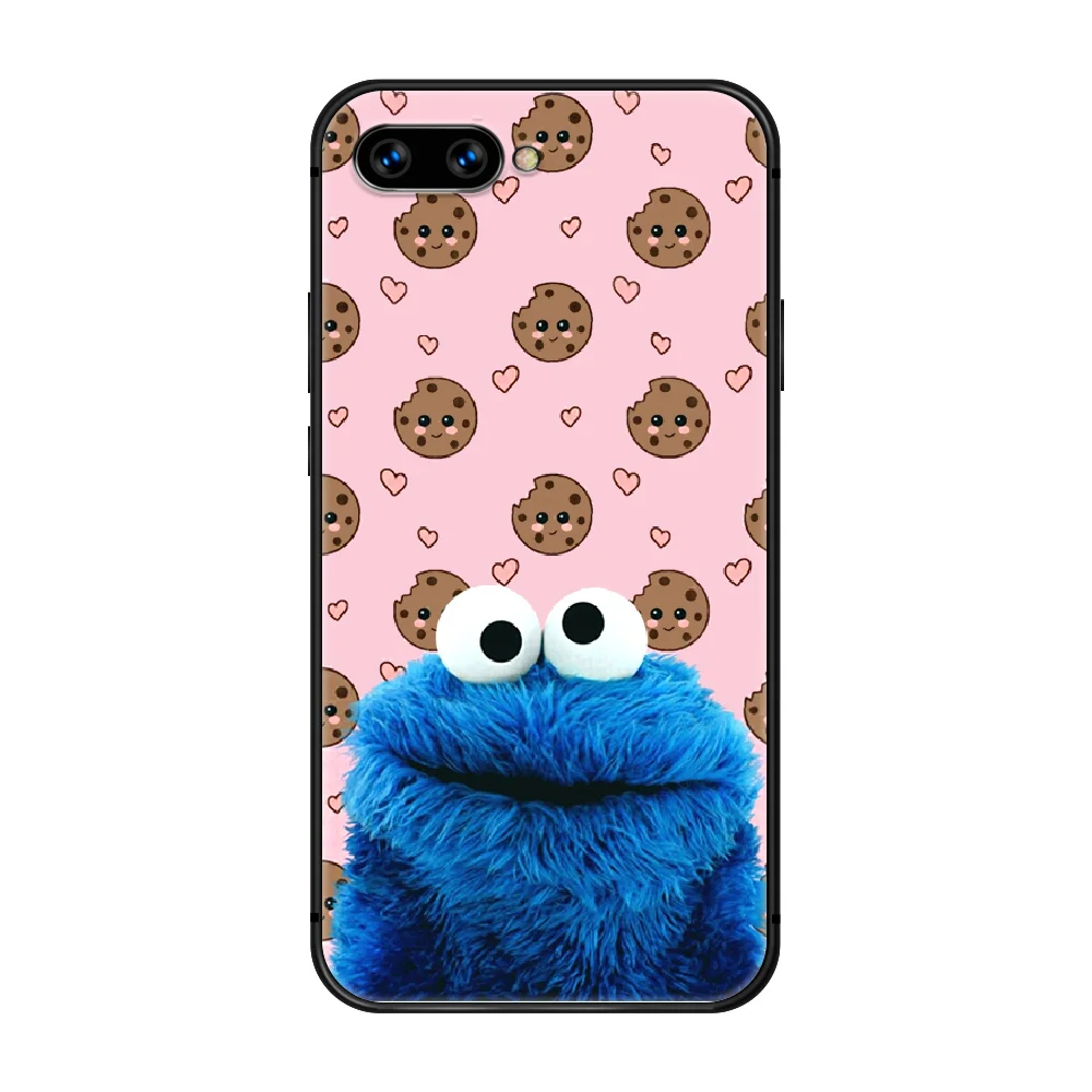 

Sesame Street Cookie Monster cute Phone Case Cover Hull For HUAWEI honor 8 8c 8a 8x 9 9a 9x V10 MATE 10 20 I lite pro black