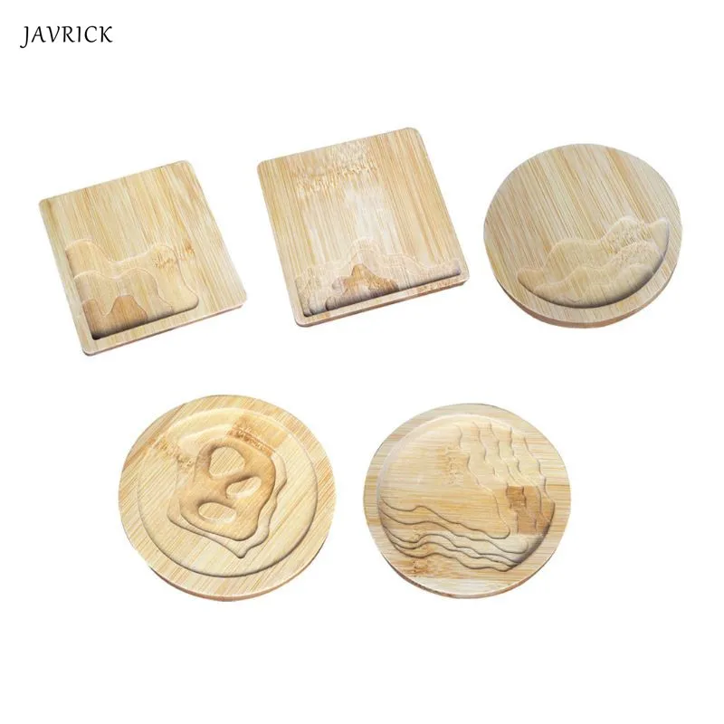 Деревянные подставки для напитков ручной работы из натуральной акации круглые и