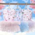 Милая собака, роскошный плюшевый бишон чихуахуа, маленькая и средняя собака, персиковый цвет, аксессуары для домашних животных, летняя одежда для домашних животных