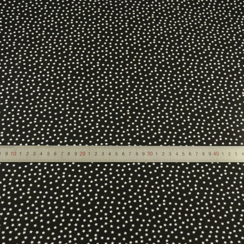 Черная хлопчатобумажная ткань швейная домашний текстиль простой принт