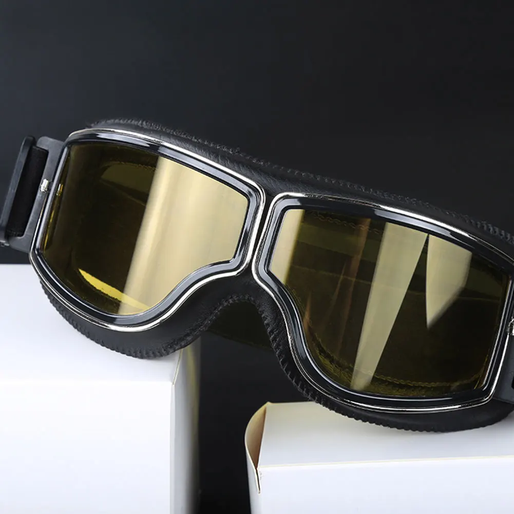 

Motocross Goggles Helmet Pilot Scooter Retro Moto Outdoor Dirt Bike Riding Glasses Retro Motorcycle Glasses Vintage Off-Road