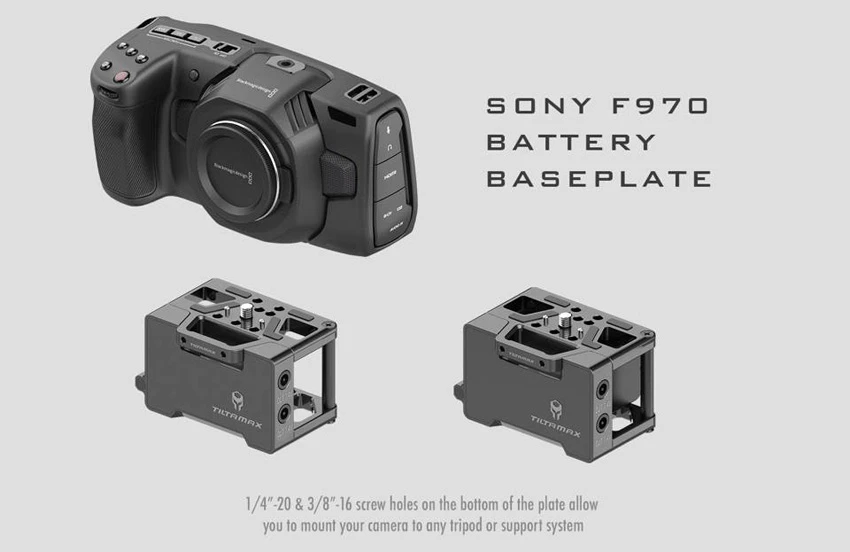 Tilta TA BSP F970 Базовая пластина аккумулятора 7 4 v и 12V DC выходы для BMPCC 4K