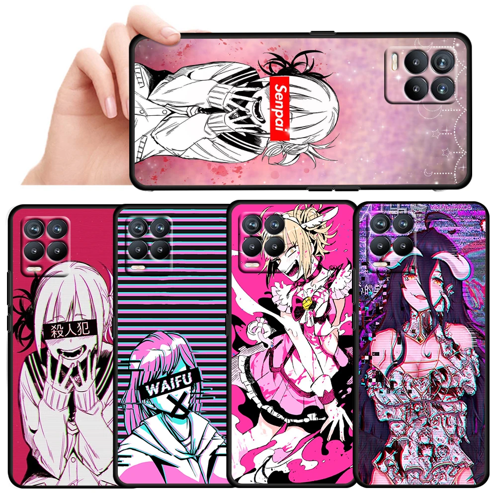 

Sad Anime Aesthetic Senpai For OPPO Realme Narzo 30 20 8 8i 7 6 5 3 2 Pro Global 5G Soft Silicone Black Phone Case Cover