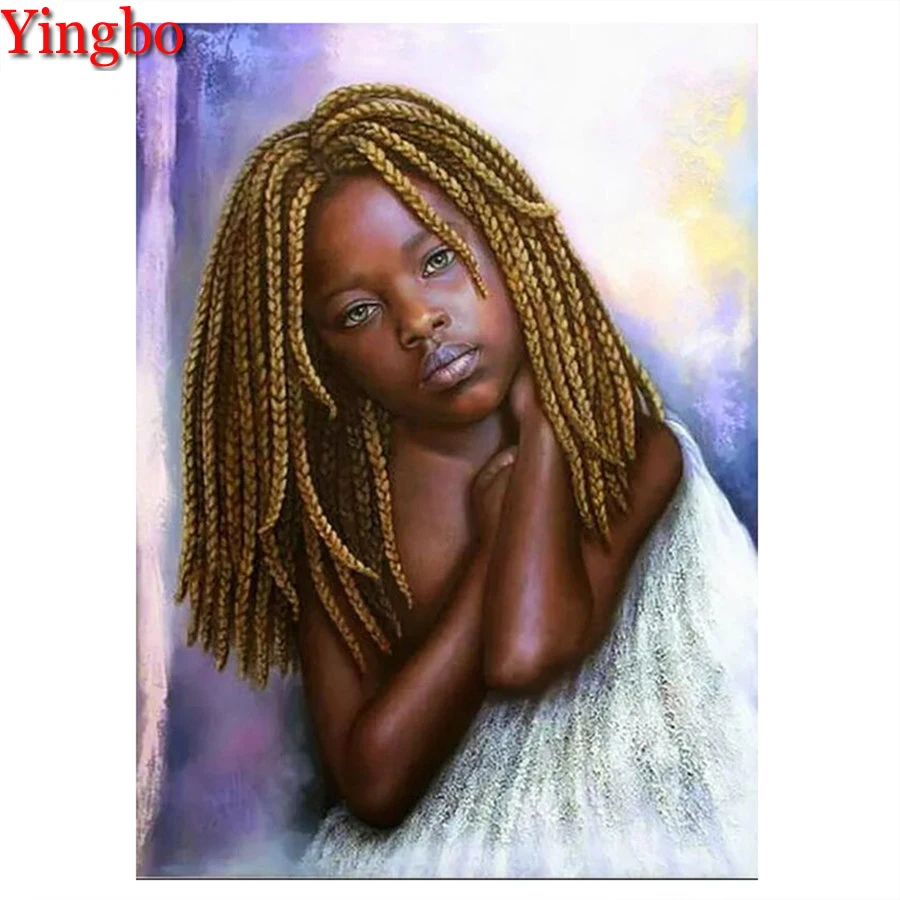 

Алмазная живопись 5D в афроамериканском африканском стиле, полноразмерная вышивка крестиком, набор для мозаики, рождественский подарок