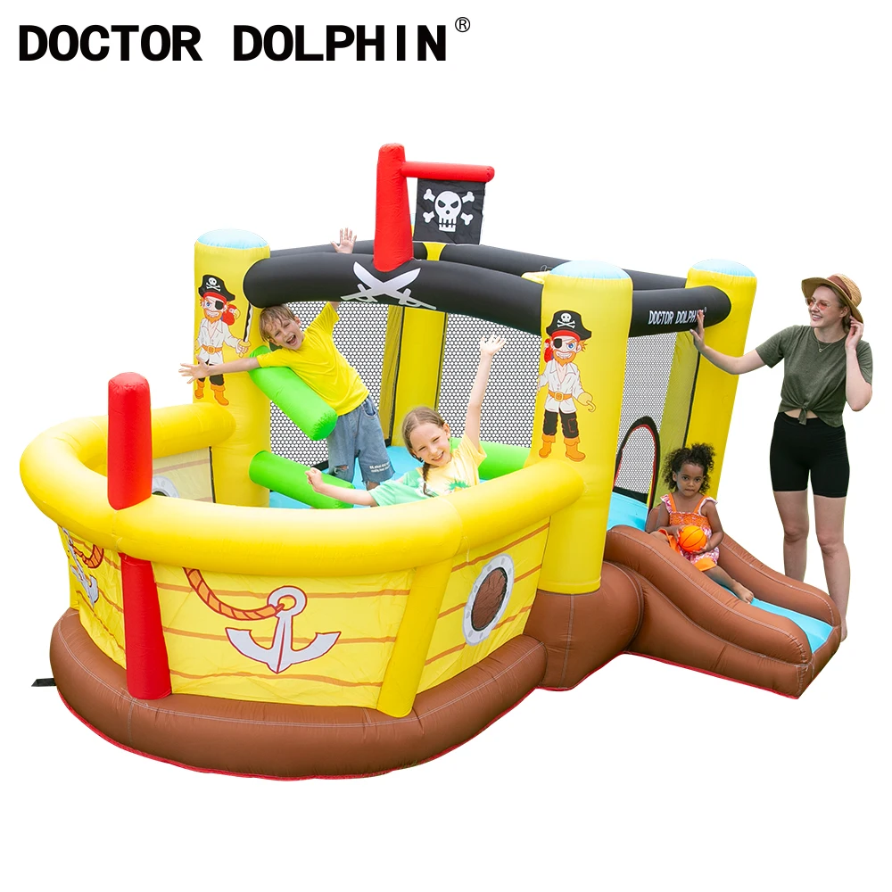 

Горячая Распродажа пиратский корабль надувной батут замок для прыжков комбинированный набор для съемки корзины игры в Мячи крутой стиль с маленькой горкой