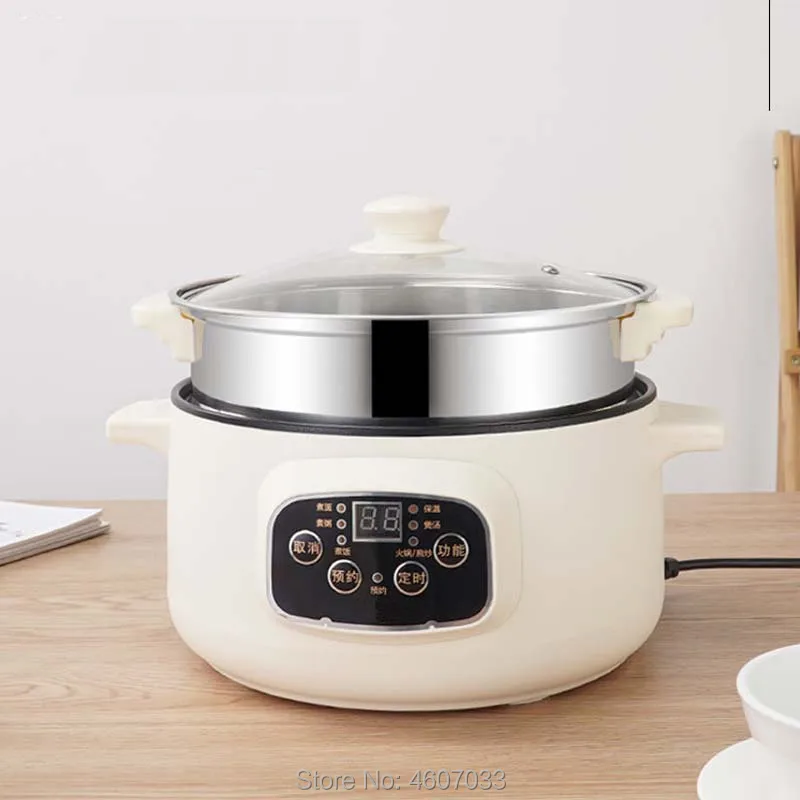 

110v Multifunctional Electric Cooker Heating Pan Electric Cooking Pot Machine Hotpot Noodles Eggs Soup Steamer mini rice cooker