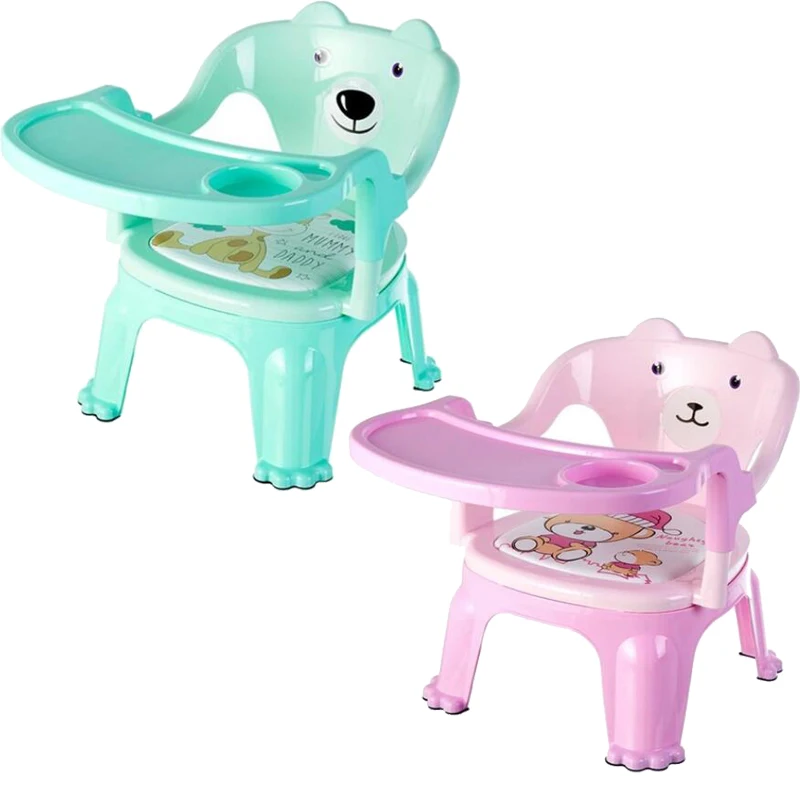 

Children's Dining Chair With Plate Baby Eating Table Baby Chair Dining Table Back Call Called Chair Baby Plastic Stool