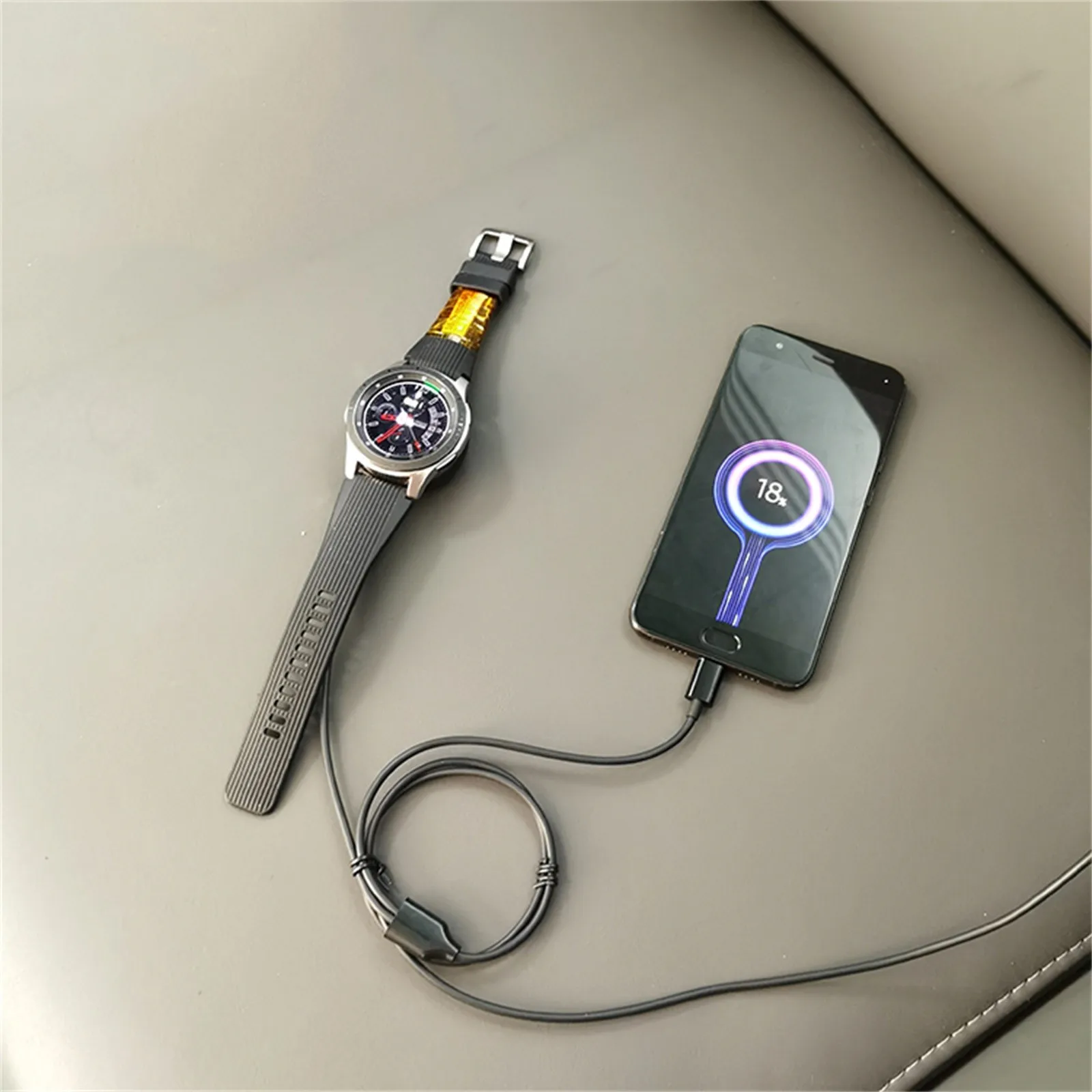 Беспроводная Зарядная база для часов мобильный телефон 2 в 1 кабель USB C зарядки