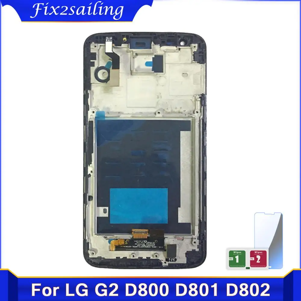 100% протестированный рабочий ЖК дисплей S для LG G2 D800 D801 D805 D803 D802 кодирующий