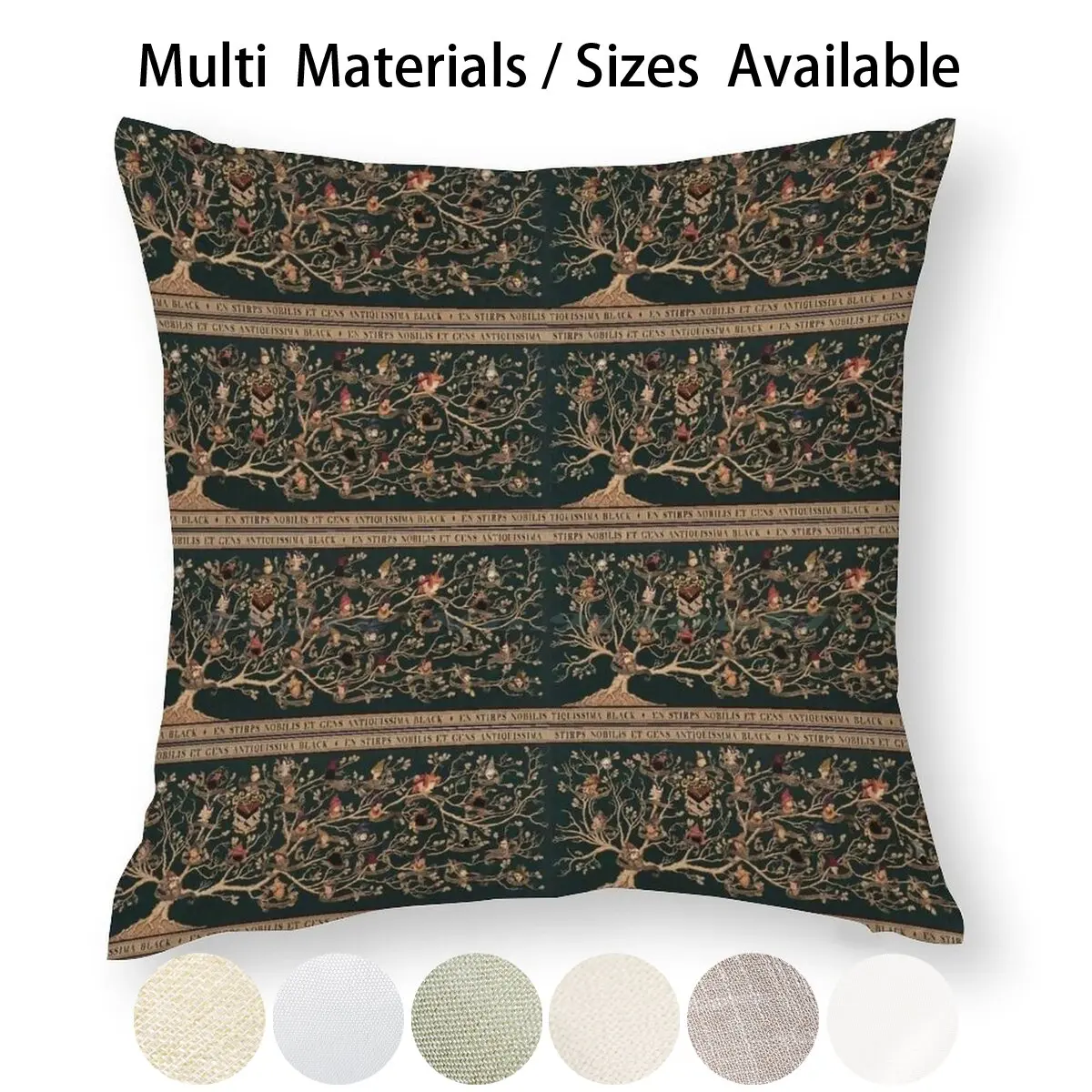 Черная семейная искусственная наволочка из хлопка и льна черное дерево Сирия