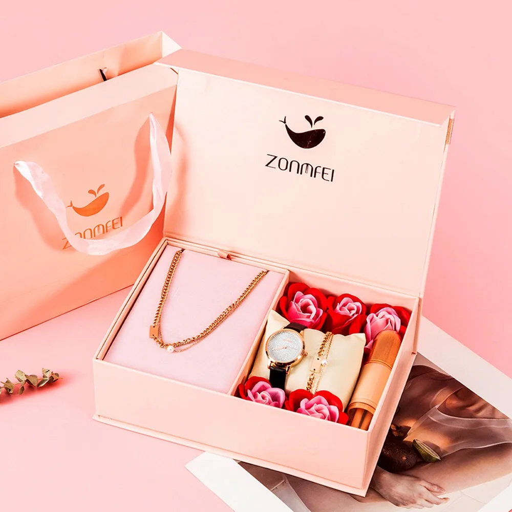 

4 шт., женские кварцевые часы с браслетом из титановой стали