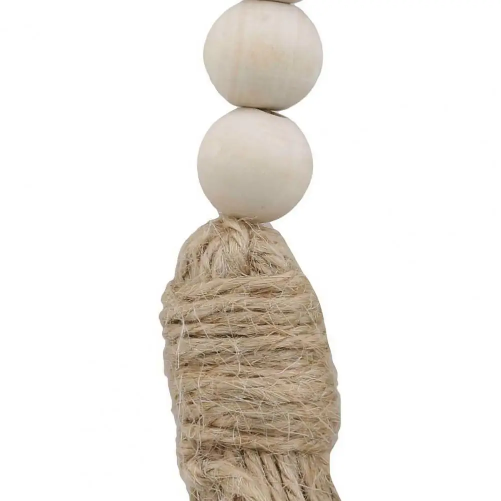 

DIY Natural Wood Beads Spacer Wooden Beads Rural Style Wooden Beads Linen Rope Tassels Ornament Pendant Wedding Party Decor