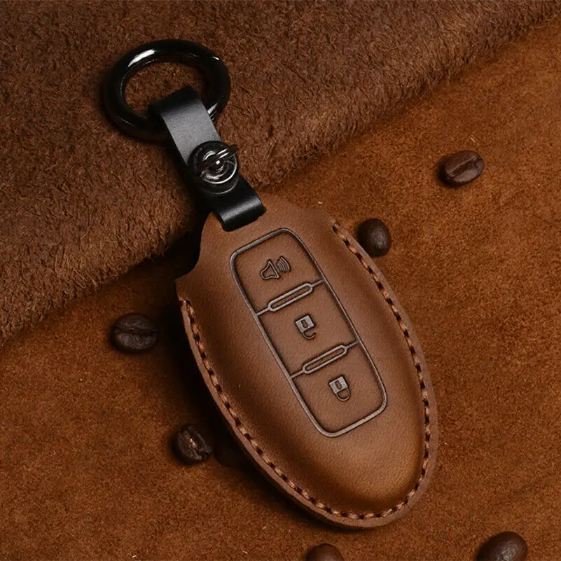 Кожаный чехол для автомобильных ключей чехол-брелок Nissan Qashqai Tiida J10 J11 X-Trail t31 t32 chutes