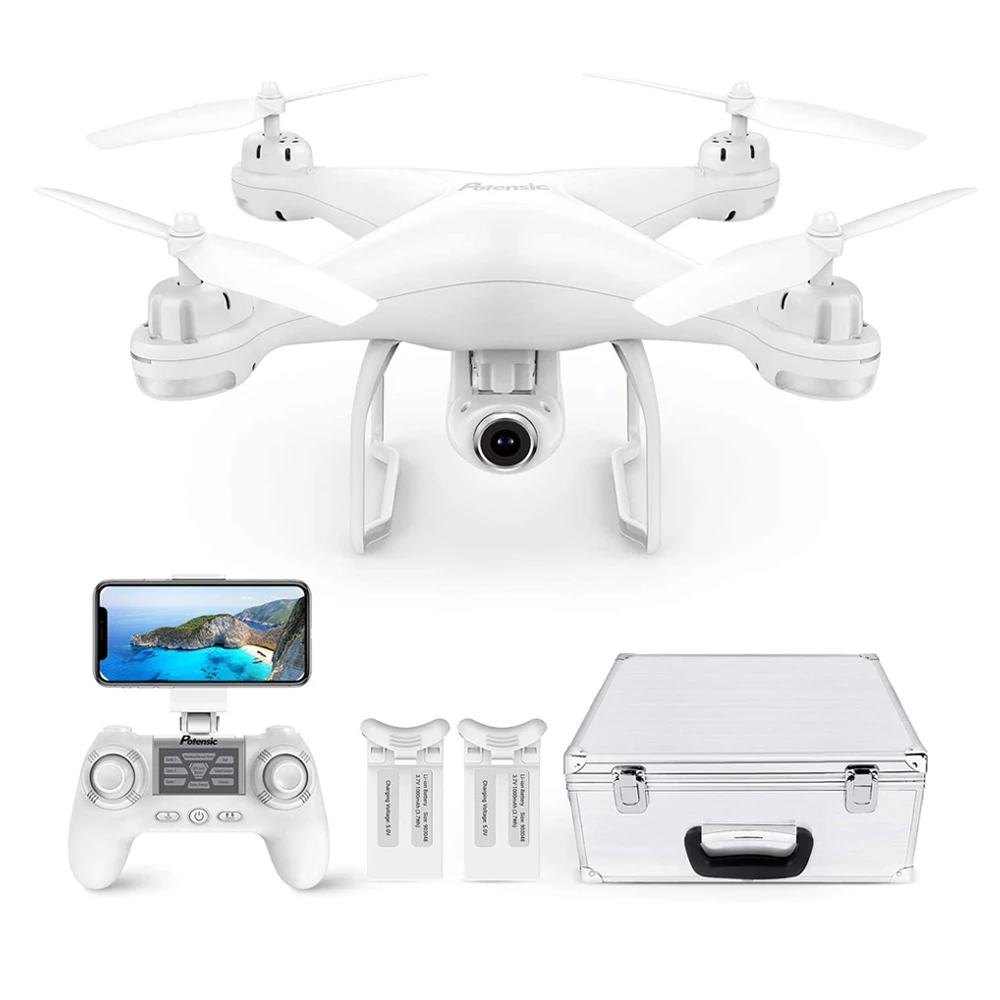Potensic GPS Drone с 1080P HD камерой RC FPV Квадрокоптер WiFi Live Video Follow Me Вертолеты Самолеты
