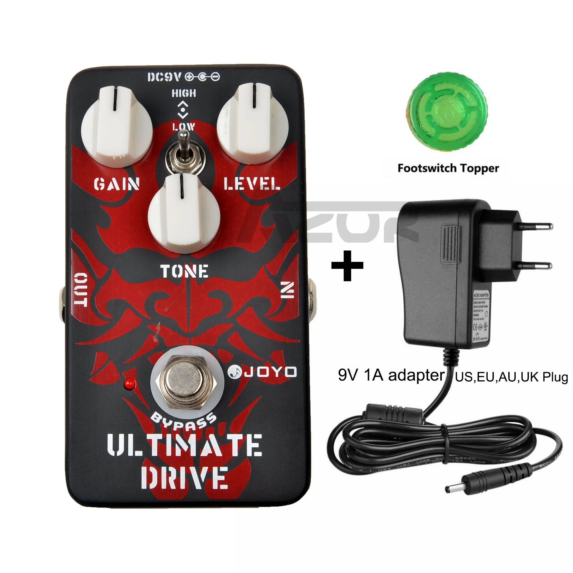 Хит! Педаль для гитары JOYO JF-02 Ultimate Drive с адаптером 9V1A и переключателем ног