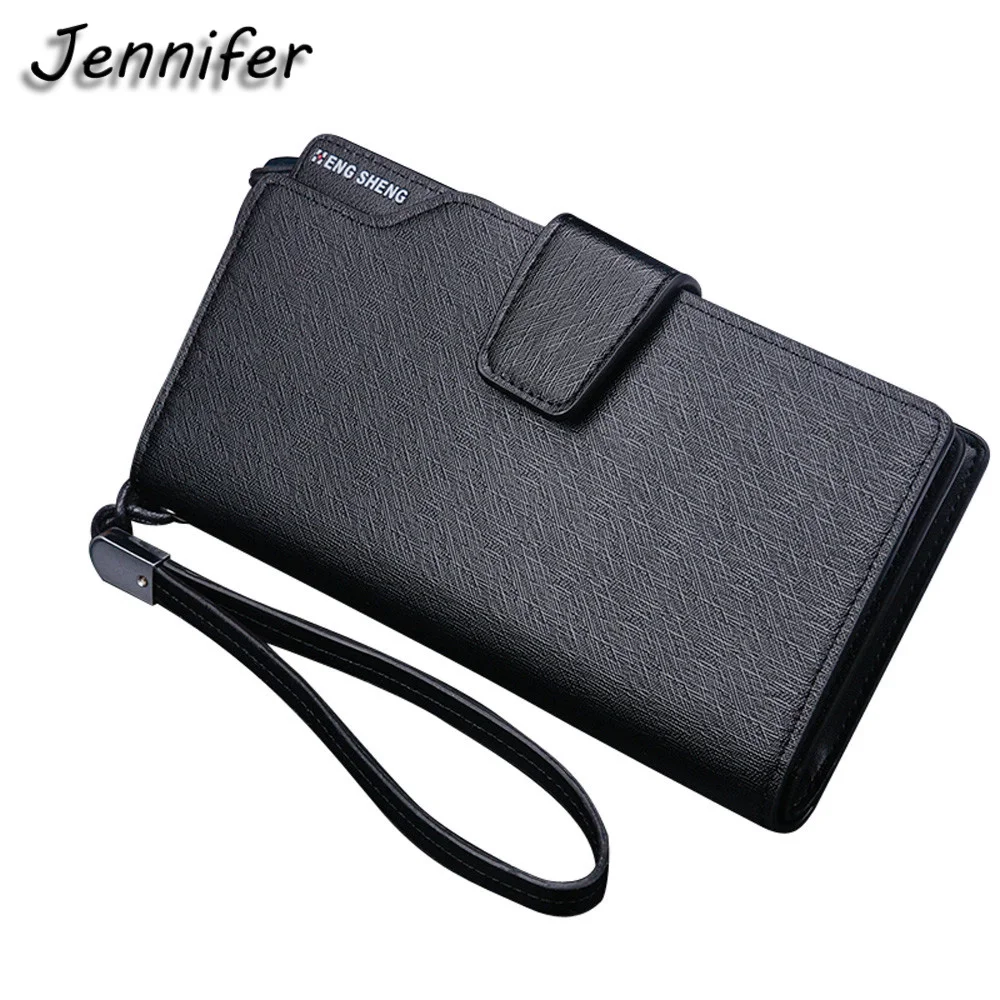 Высококачественный кожаный Длинный кошелек для мужчин мужской клатч на молнии