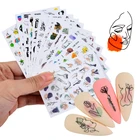 1 лист 3D стикер для ногтей персонаж леди лист шаблон клейкая переводная наклейка Блестящий сделай сам украшение для ногтей