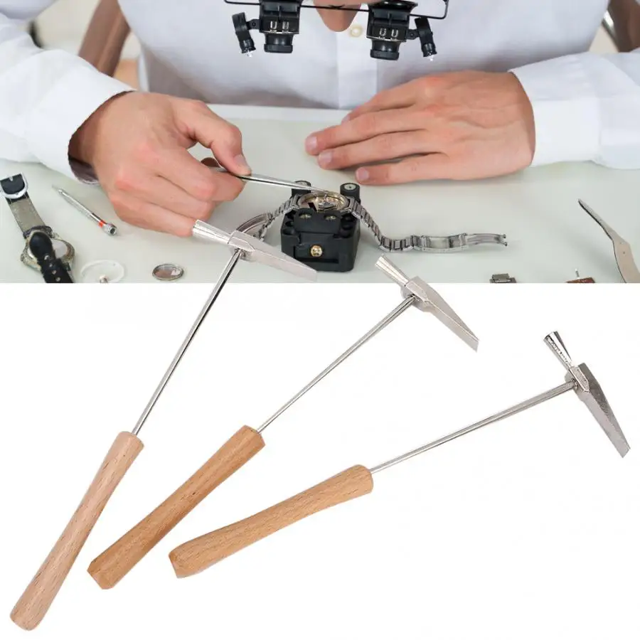 3 шт. Профессиональные маленькие железные Двойные головки молоток часовщиков