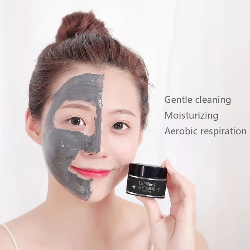 

Magnet mud facial mask blackhead remover skin beauty shrink pores whitening whiten black mask deep cleansing