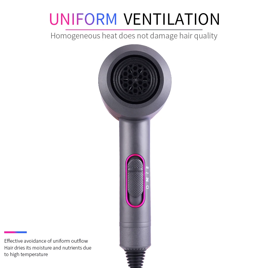 Профессиональный фен высокой мощности 2000 Вт для укладки волос горячего и