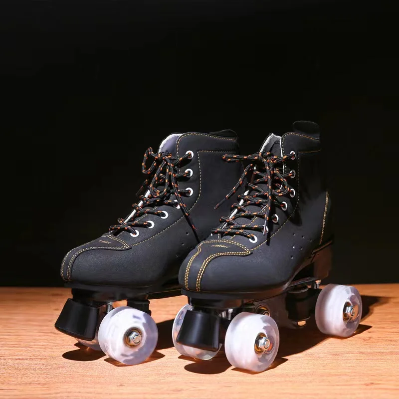 2021 горячая Распродажа роликовые коньки Женская Мужская детская обувь Двойные ролики на 4 колесах флэш-патины скользящие кроссовки