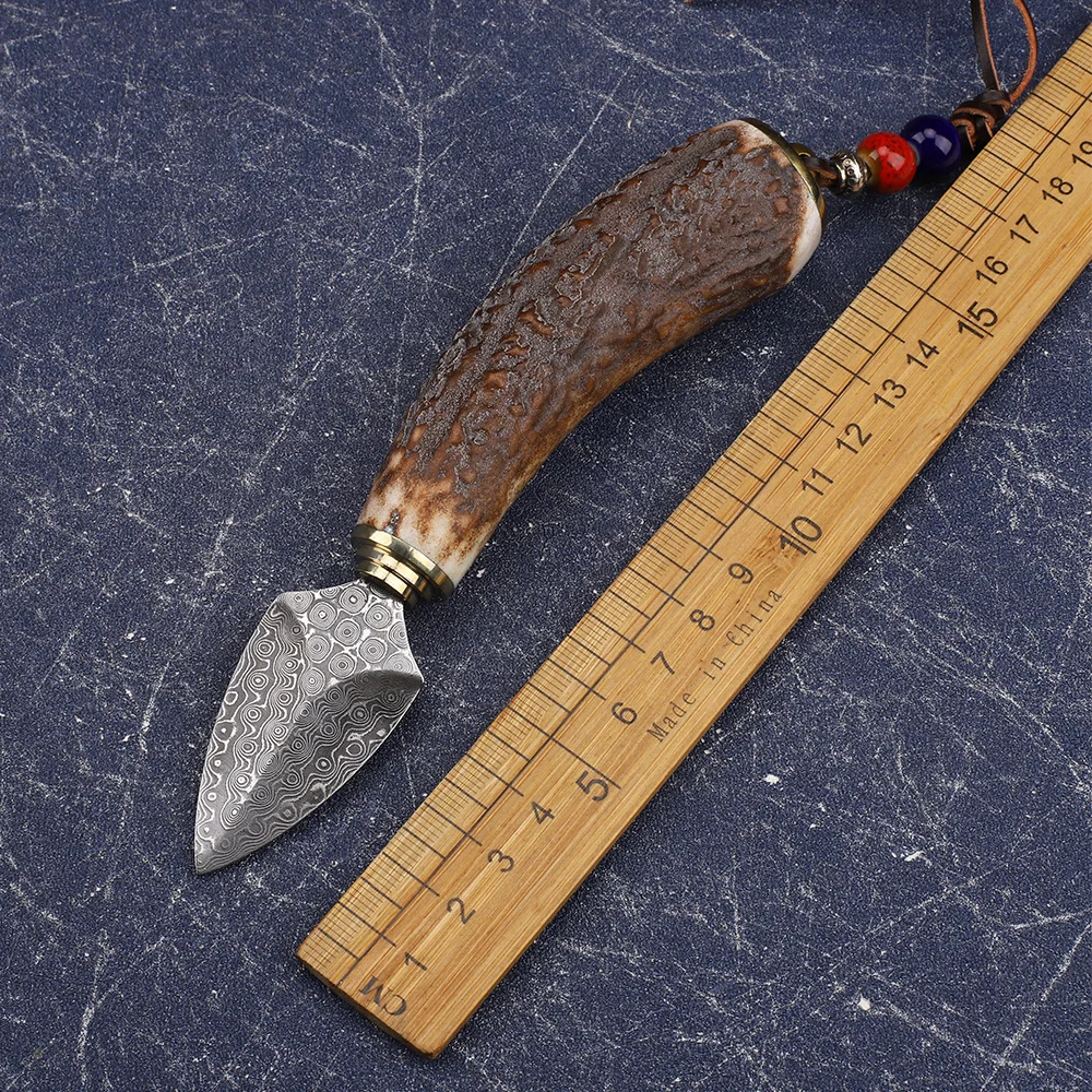 

Новый Hand-Made Дамаск Сталь Лезвие Ручка Олений Рог ручной работы коллекция Чай конус аксессуары для повседневного использования, инструмент