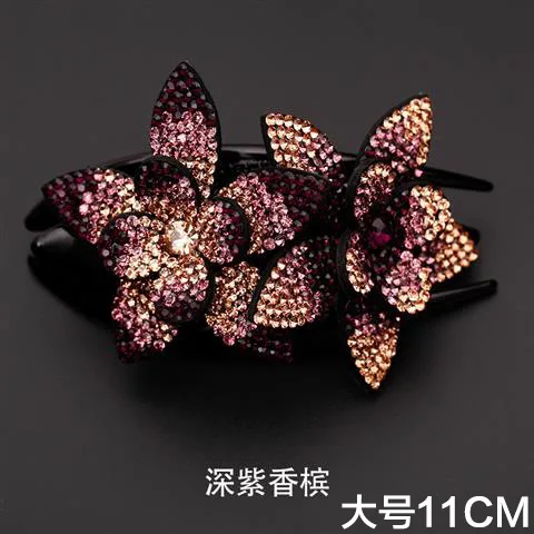 

4pcs hair claw clips women Wholesale hair clip coils ornaments crystal rhinestone haarband head bands for women