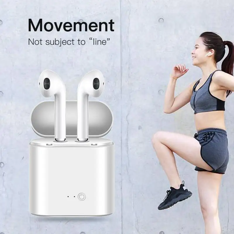 i7s tws bluetooth earphones mini wireless earbuds with charging box i7 sport handsfree in ear cordless headset for xiaomi phone free global shipping