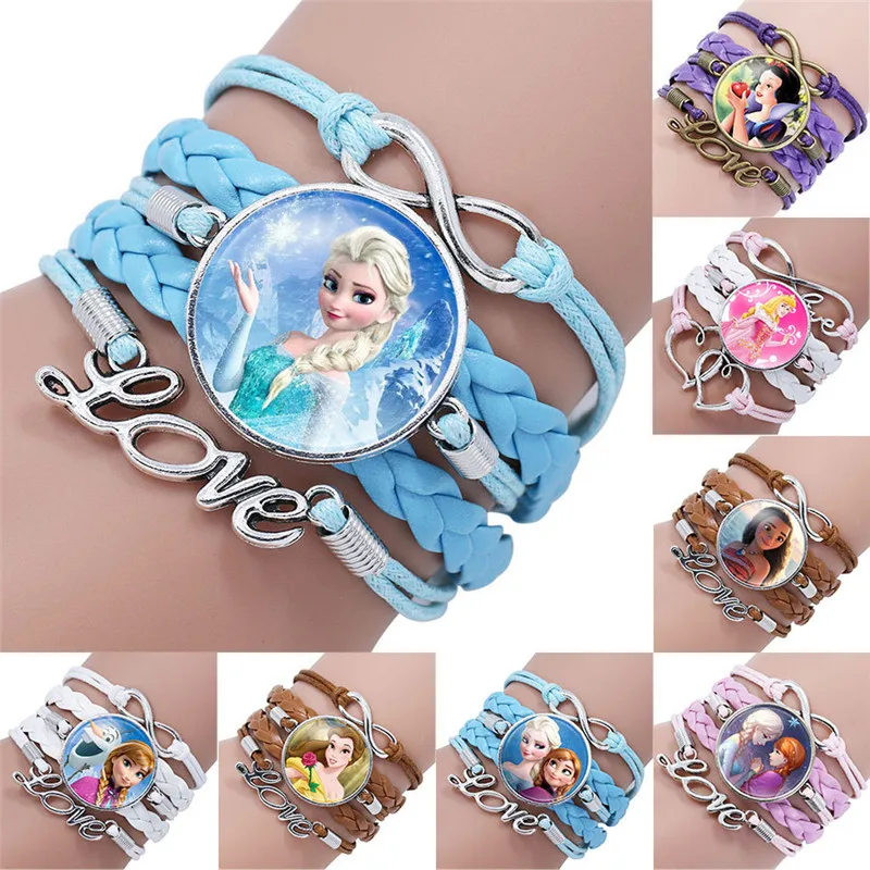 

Anime Disney Frozen 2 Elsa Anna Princess Cartoon Bracelet Action Figure Toys Lovely Wristand Girls Gift Christmas Presents Toys