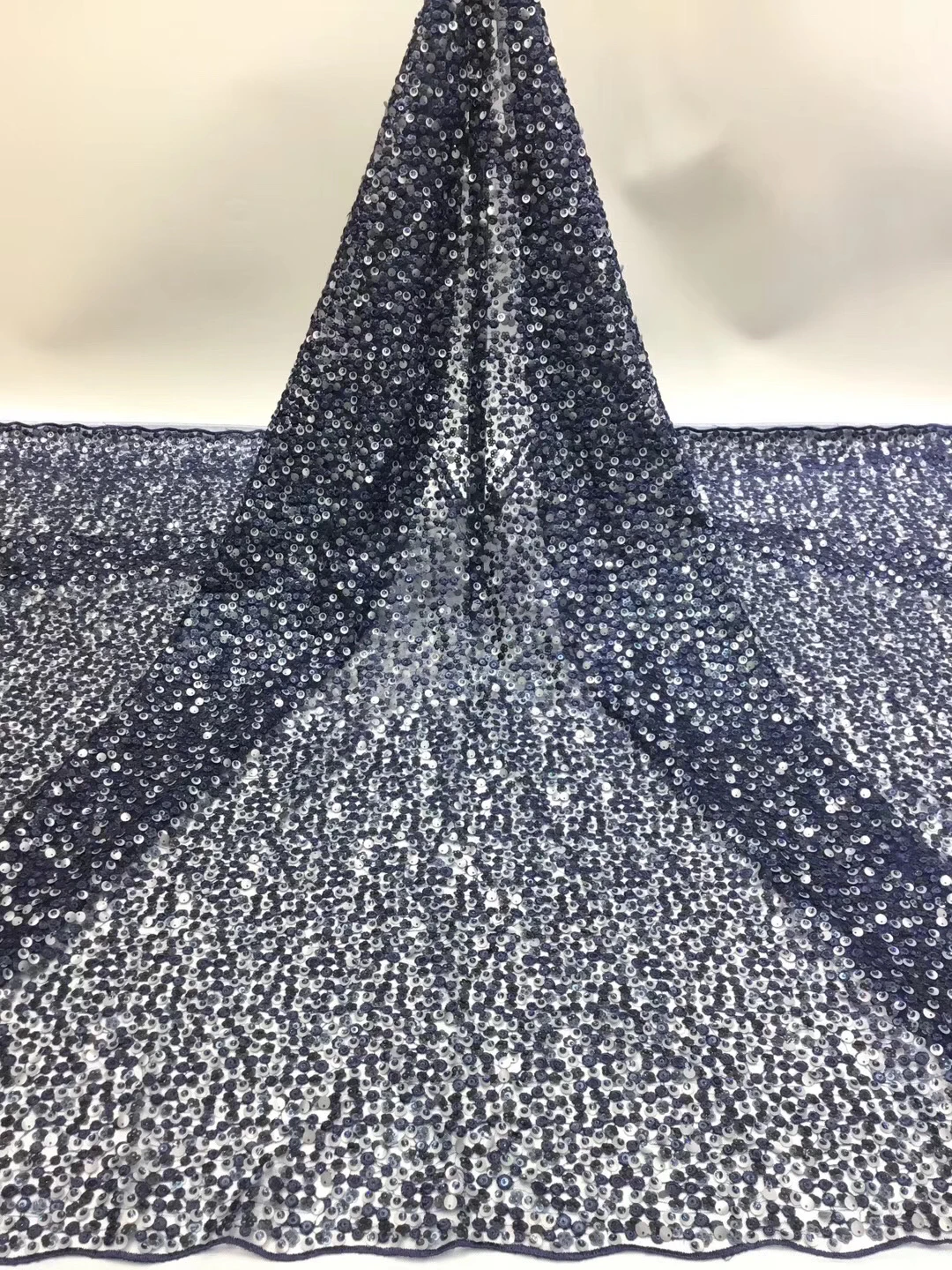 

African Lace Fabric Embroidered Nigerian Sequin Lace Fabric Bride High Quality French Tulle Lace Fabric Women's Clothes T3562