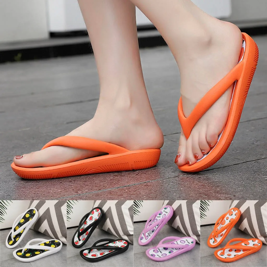 

2020 Summer Slippers Shoes Woman Cute Fruit Jelly Flip Flops Open Toe Flip Flops Clear Outdoor Beach Slides Sandals Soft Shoes